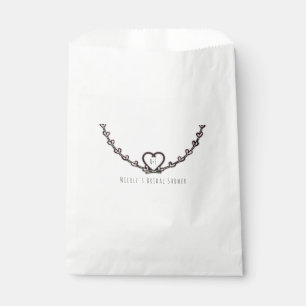 Bolsa De Papel Corazón Rosa Rústico Vid Favors Personalizados par