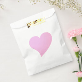 Bolsa De Papel Corazón rosado grande, amor, papel blanco