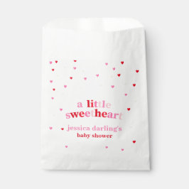 Bolsa De Papel Corazón Valentine Tema Bebé Chica Ducha Rosa Rojo