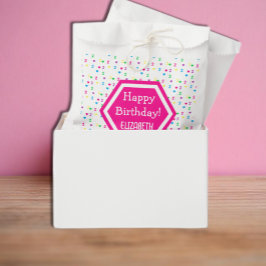 Bolsa De Papel Corazones arcoiris segundo cumpleaños