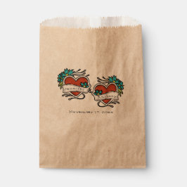 Bolsa De Papel Corazones de tatuaje, Boda gráfico de tatuajes