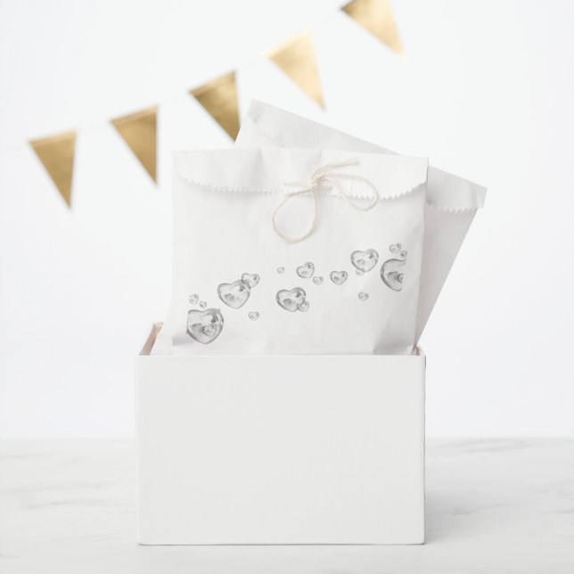 Bolsa De Papel Corazones de vidrio (Fiesta)