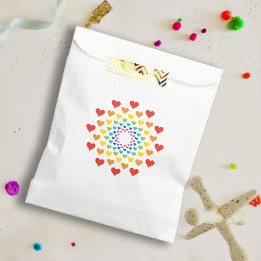 Bolsa De Papel Corazones lindos alrededor de corazones