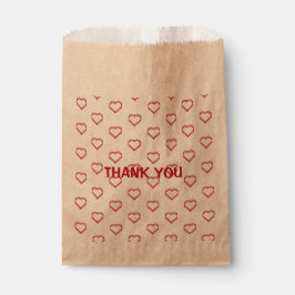 Bolsa De Papel corazones pequeños