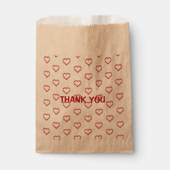 Bolsa De Papel corazones pequeños (Anverso)