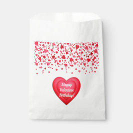 Bolsa De Papel Corazones Red Confetti de San Valentín