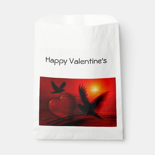 Bolsa De Papel Corazones y palomas (Anverso)