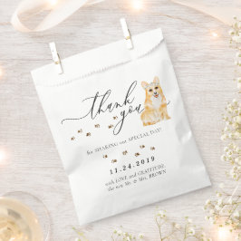 Bolsa De Papel Corgi perro Boda Agradecimiento