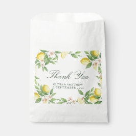 Bolsa De Papel Corona de acuarela Bodas de cítricos mediterráneos