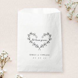 Bolsa De Papel Corona de Corazón Deja que el Amor Crezca Semillas