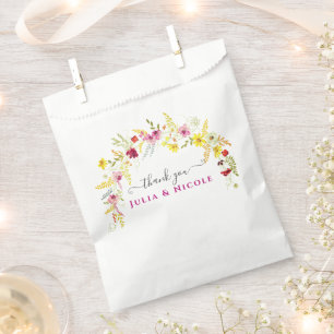 Bolsa De Papel Corona de flores de orquídea silvestre rosa púrpur