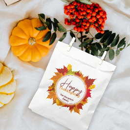 Bolsa De Papel Corona de hojas de arce de otoño rústico de Acción