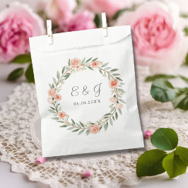 Bolsa De Papel corona verde, romántica rosa