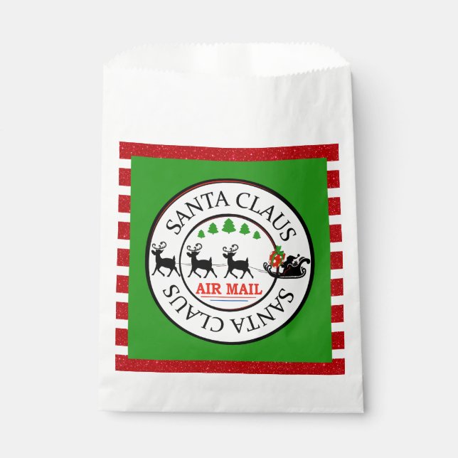 Bolsa De Papel Correo aéreo de Santa Claus (Anverso)