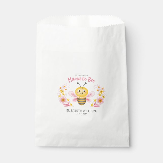 Bolsa De Papel Corta a mamá para ser Chica Baby Shower (Anverso)
