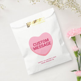 Bolsa De Papel Corto mensaje de texto personalizado corazón de co