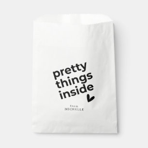 Bolsa De Papel Cosas bonitas dentro, minimalista, personalizado