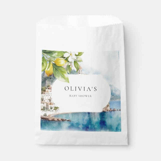 Bolsa De Papel Costa de Amalfi Mediterráneo italiano (Anverso)