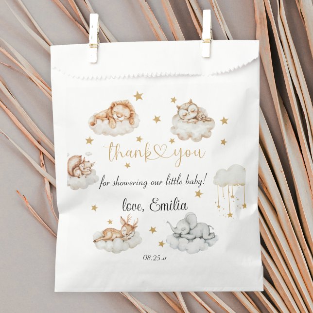 Bolsa De Papel Cosy White Woodland Baby Shower Gracias (Subido por el creador)
