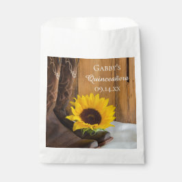 Bolsa De Papel Country Sunflower Western Quinceañera Fiesta