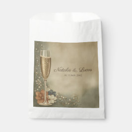 Bolsa De Papel Couple’s Champagne Floral Wedding Shower