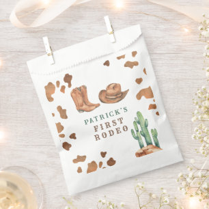 Bolsa De Papel Cowboy Western First Rodeo Birday Party