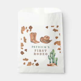 Bolsa De Papel Cowboy Western First Rodeo Birday Party