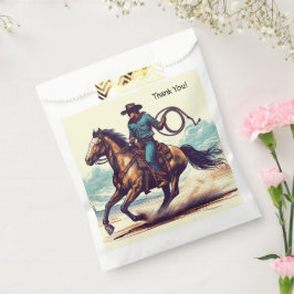 Bolsa De Papel Cowboy Western Horse Birday