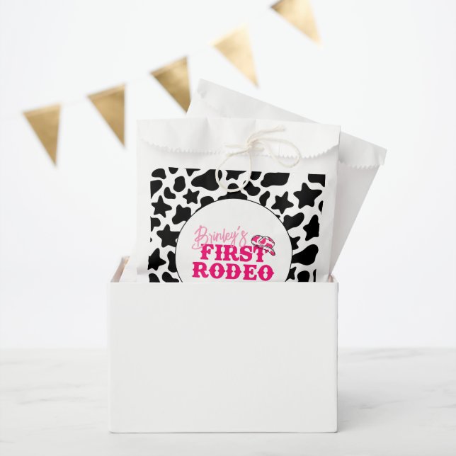 Bolsa De Papel Cowgirl Disco Pink First Rodeo (Fiesta)