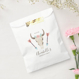 Bolsa De Papel Cráneo de Boho Cow de Guay