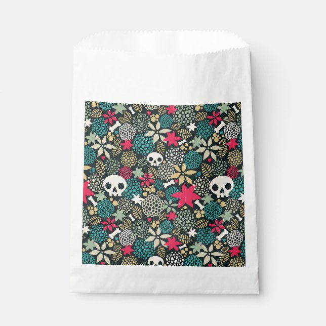 Bolsa De Papel Cráneo de flores (Anverso)