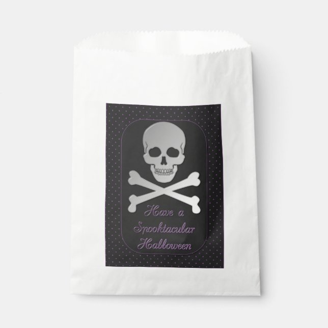 Bolsa De Papel Cráneo Spooktacular de Halloween (Anverso)