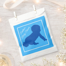 Bolsa De Papel Crawling Blue Baby Shower