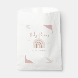 Bolsa De Papel Cream Pastel simple Baby Shower Minimalista