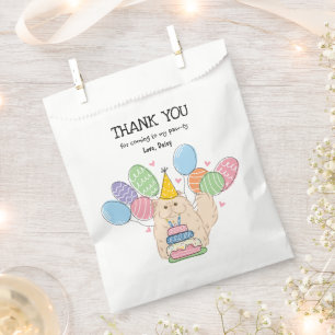 Bolsa De Papel Cream Persian Cat Birthday Gracias A Favor Bag