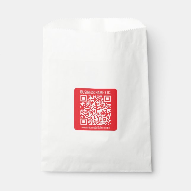 Bolsa De Papel Crear su propio código QR instantáneamente | Rojo  (Anverso)