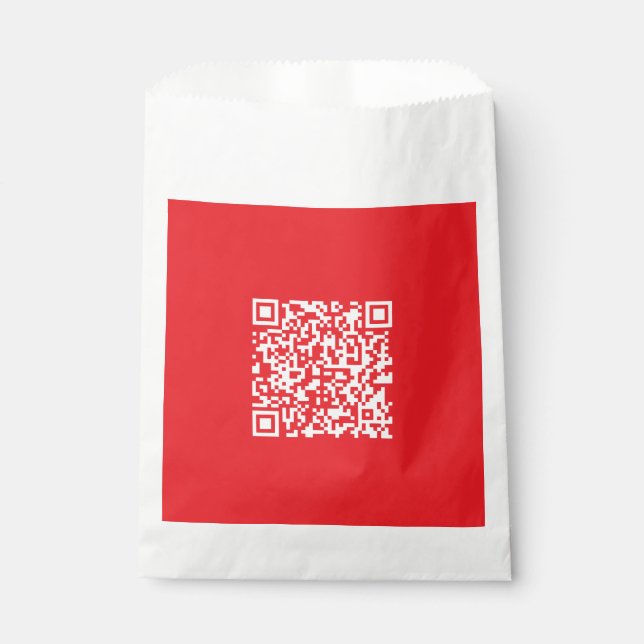 Bolsa De Papel Crear un código QR rojo analizable (modificable) (Anverso)