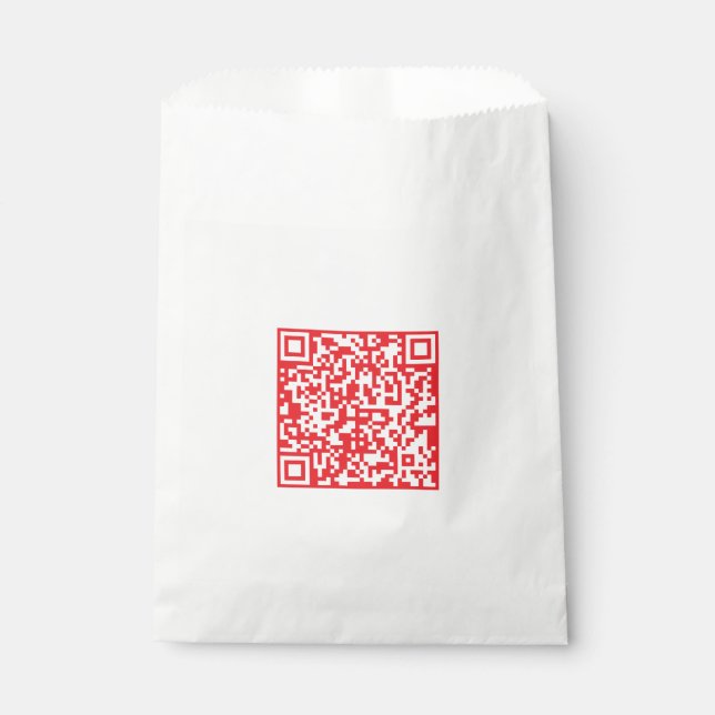 Bolsa De Papel Crear un código QR rojo escaneable (editable) (Anverso)