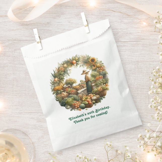 Bolsa De Papel Crecer localmente - Fiesta de cumpleaños del merca (Cortado)