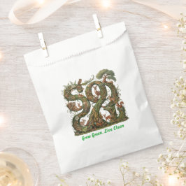 BOLSA DE PAPEL CRECER VERDE EN VIVO LIMPIO