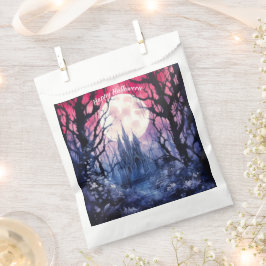 Bolsa De Papel Creepy Woods Castle Full Moon Happy Halloween