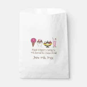 Bolsa De Papel Crema de hielo Favor Social Banana Split Sundae Co