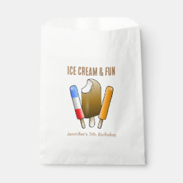 Bolsa De Papel Crema de hielo y cumpleaños divertidos