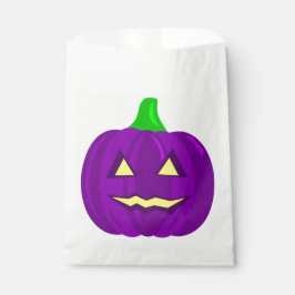 Bolsa De Papel cremoso calabaza de halloween morado