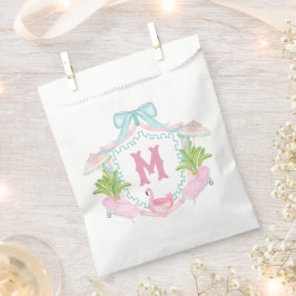 Bolsa De Papel Crest Monograma Preppy Palm Beach