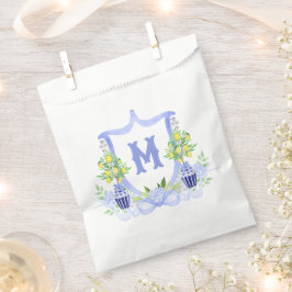 Bolsa De Papel Crestón Monograma de Limonero en Acuarela