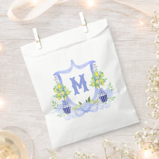 Bolsa De Papel Crestón Monograma de Limonero en Acuarela