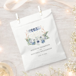 Bolsa De Papel Cristales de Luna Flores Boda Boho Metafísica 