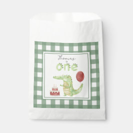 Bolsa De Papel Crocodrilo acuarela 1º cumpleaños
