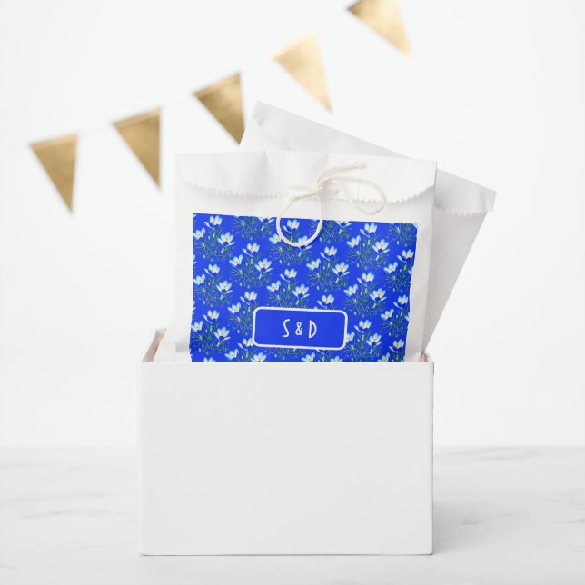 Bolsa De Papel Crocus Azules  (Fiesta)